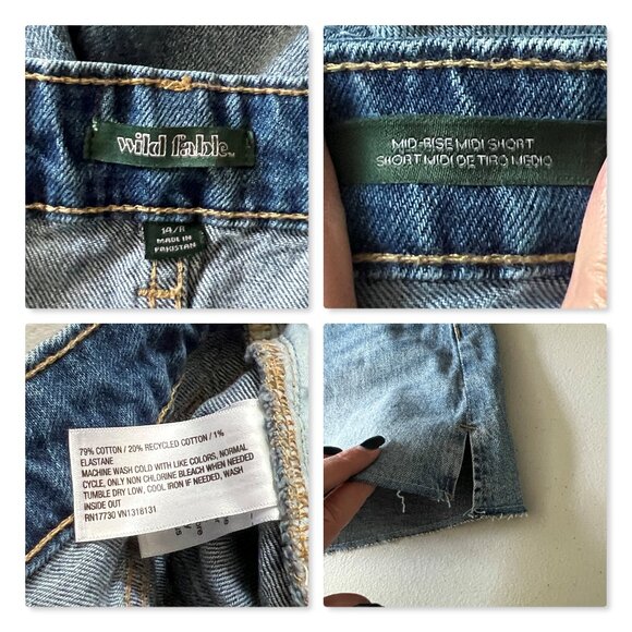 Wild Fable Mid-Rise Midi Short Sz 14 - Picture 5 of 6